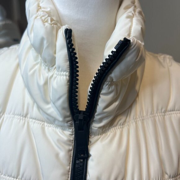 NWT Marc New York White with Black Faux leather paneled Zip Vest, Size Small - Picture 3 of 12